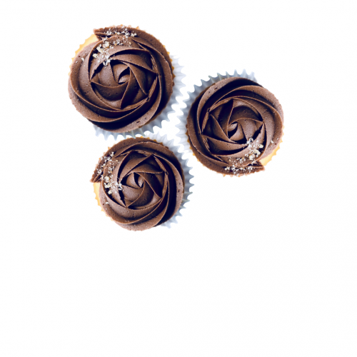 Cupcakes com recheio de chocolate